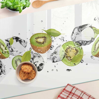 Schneidebrett mit Motiv ‚Früchte im Eis‘