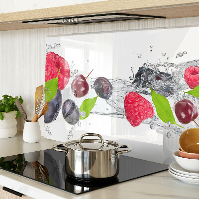 Schneidebrett glas Früchte im Wasser