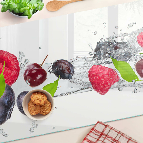 Schneidebrett glas Früchte im Wasser