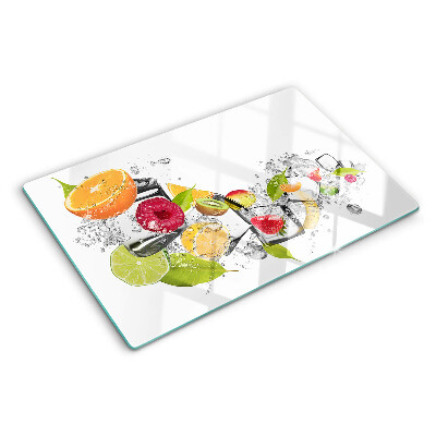 Glas-Schneidebrett mit Motiv 