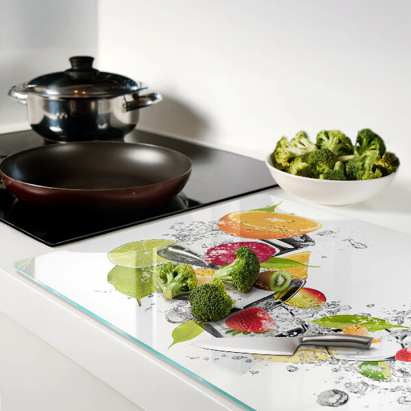 Glas-Schneidebrett mit Motiv 