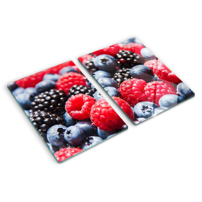 Glas-Schneidebrett mit Motiv Waldfrüchte