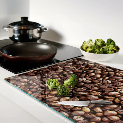 Schneidebrett mit Motiv von Kaffeebohnen