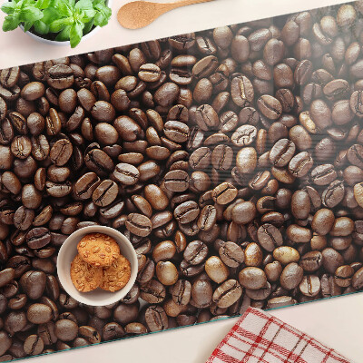 Schneidebrett mit Motiv von Kaffeebohnen