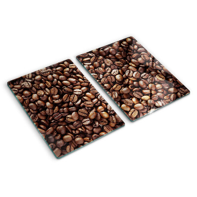 Schneidebrett mit Motiv von Kaffeebohnen