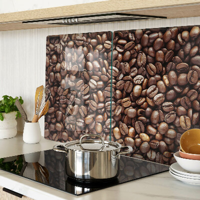 Schneidebrett mit Motiv von Kaffeebohnen