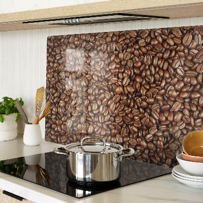 Schneidebrett Glas mit Motiv Kaffeebohnen