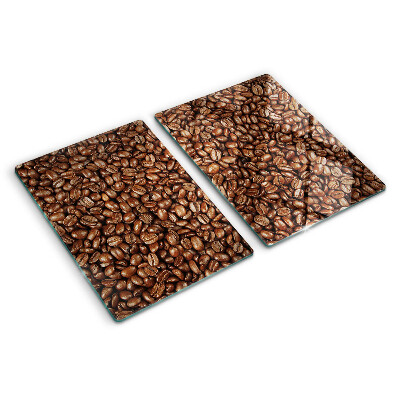 Schneidebrett glas Kaffeebohnen