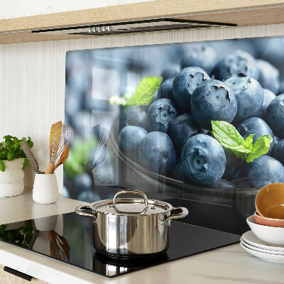 Schneidebrett Glas mit Motiv aus Beeren in einer Schüssel