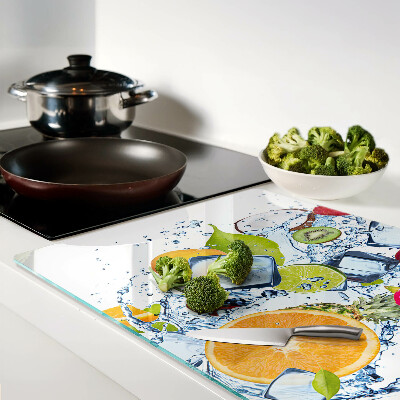 Schneidebrett Obst und Eis