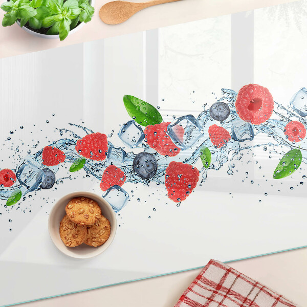 Schneidebrett glas Blumenmuster mit Beeren