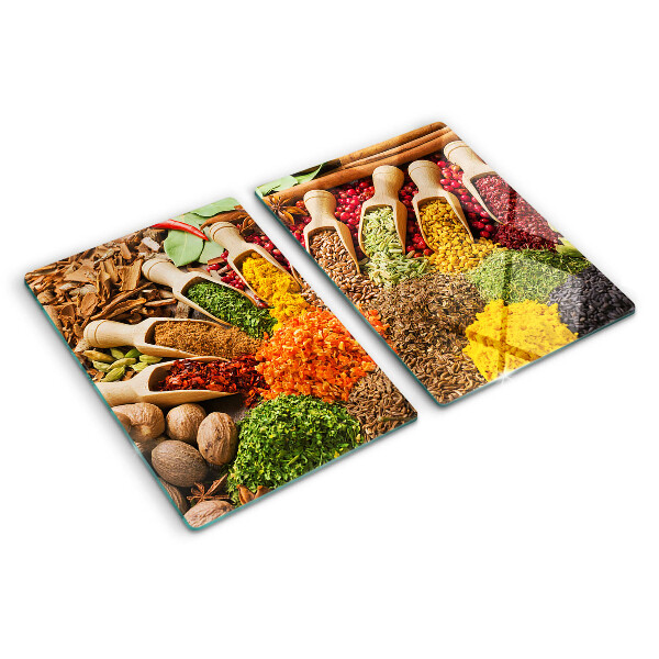 Schneidebrett Gewürze und Kräuter