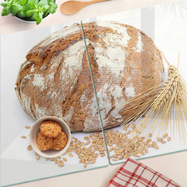 Schneidebrett Brot und Getreide