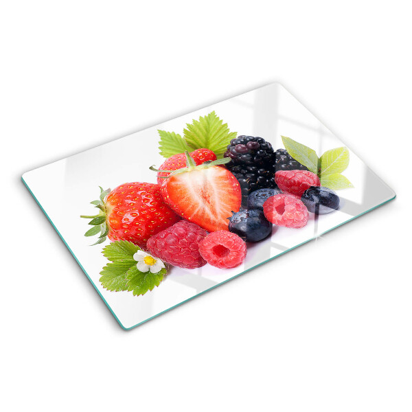 Schneidebrett mit Motiv Waldfrüchte