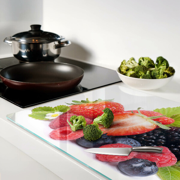 Schneidebrett mit Motiv Waldfrüchte