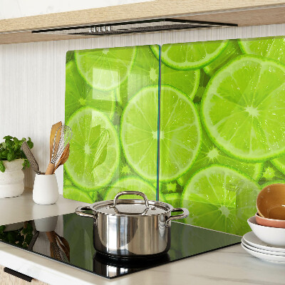 Schneidebrett glas Limettenscheiben