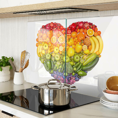 Schneidebrett Regenbogenfruchtherz