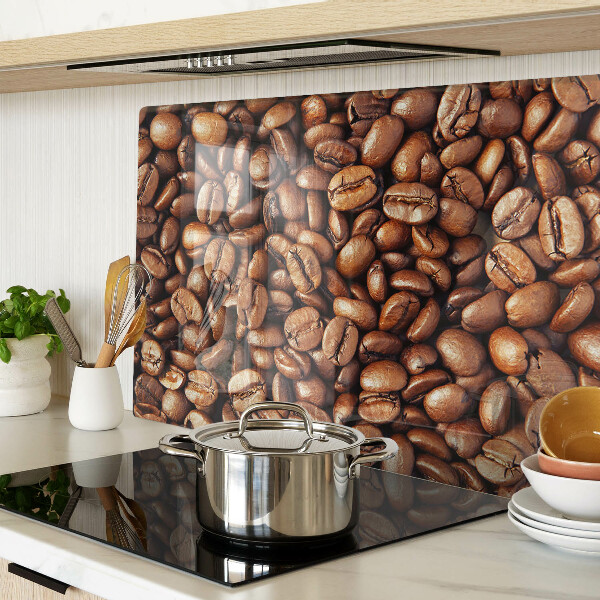 Schneidebrett Glas mit Motiv Kaffeebohnen