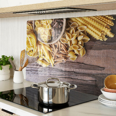 Schneidebrett glas Pasta und Holzelemente