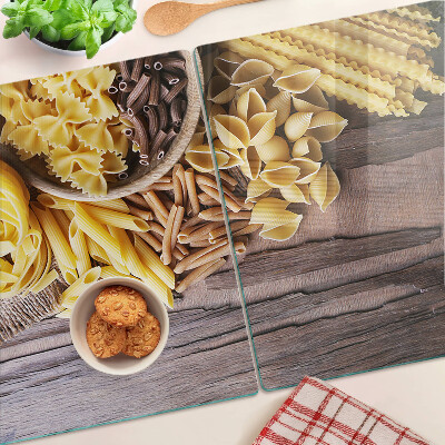 Schneidebrett glas Pasta und Holzelemente