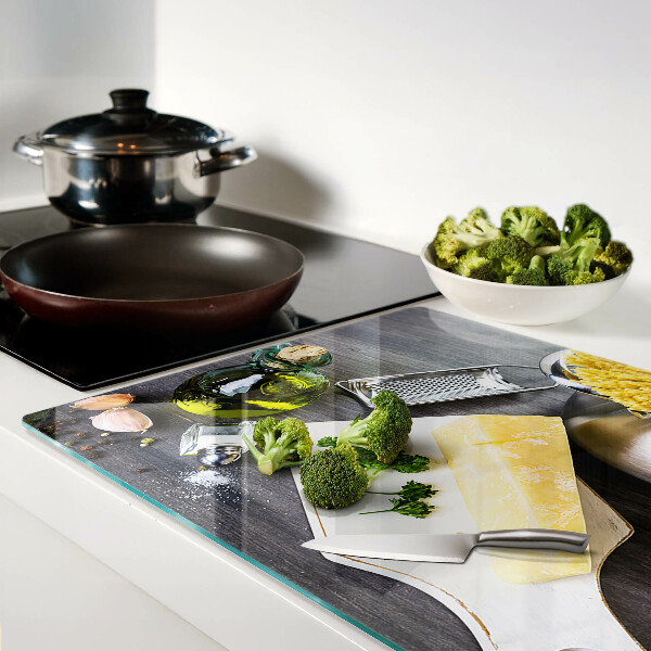 Schneidebrett Glas als Küchenzubehör zum Schneiden und Servieren von Zutaten