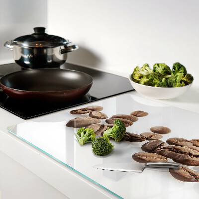 Schneidebrett mit Kaffeebohnen-Motiv