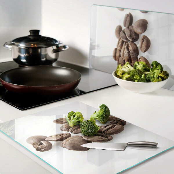 Schneidebrett Kaffeebohnen