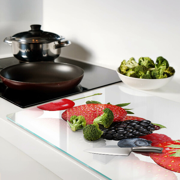 Schneidebrett glas Waldfrüchte