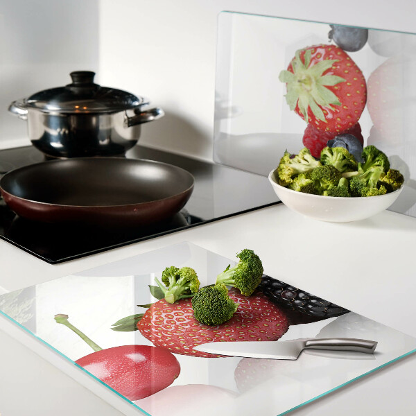 Schneidebrett glas Waldfrüchte