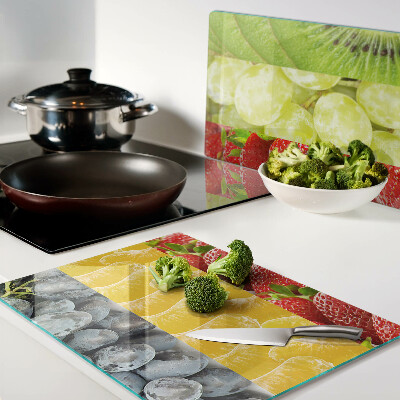 Glas schneidebrett Gestreifte Früchte