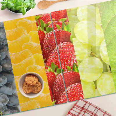 Glas schneidebrett Gestreifte Früchte