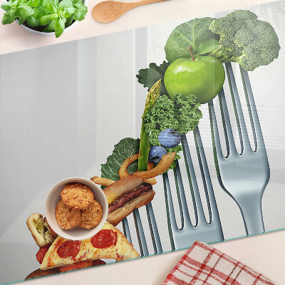 Glas-Schneidebrett mit Motiv 