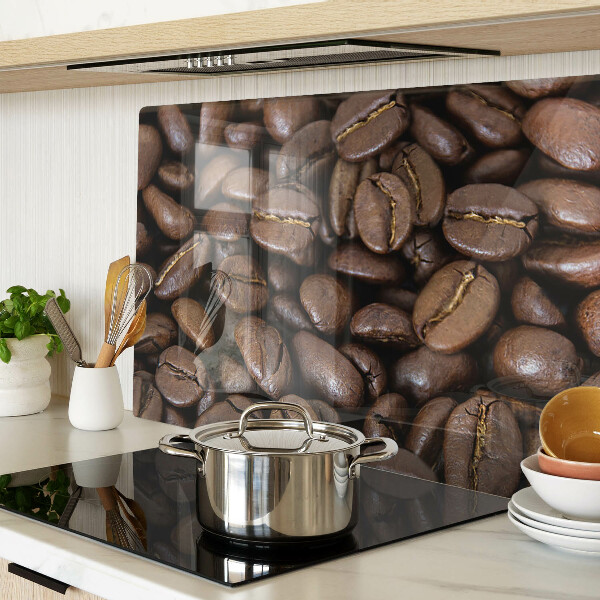 Glas-Schneidebrett mit Motiv von Kaffeebohnen