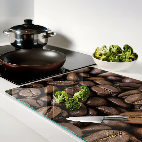 Glas schneidebrett Kaffeebohnen