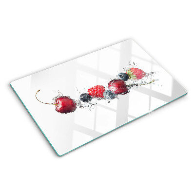 Schneidebrett Früchte im Wasser