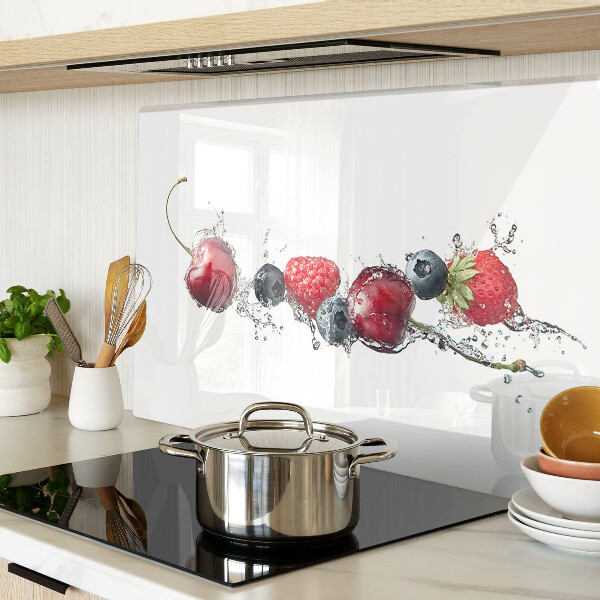 Schneidebrett mit Motiv von Früchten im Wasser