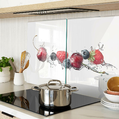 Schneidebrett mit Motiv von Früchten im Wasser