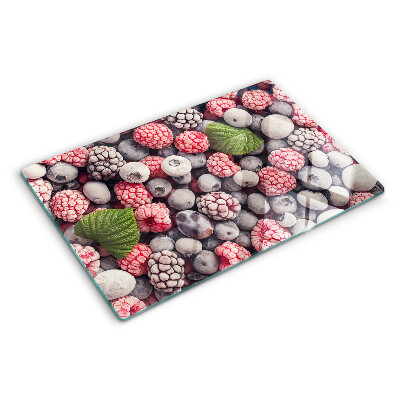 Glas-Schneidebrett mit Motiv Waldfrüchte