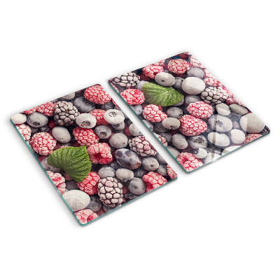 Glas-Schneidebrett mit Motiv Waldfrüchte