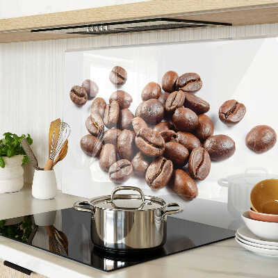 Schneidebrett Glas mit Motiv Kaffeebohnen