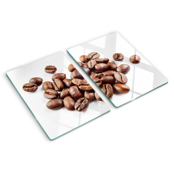 Schneidebrett Glas mit Motiv Kaffeebohnen