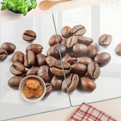 Schneidebrett glas Kaffeebohnen