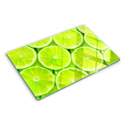 Schneidebrett glas Limettenscheiben