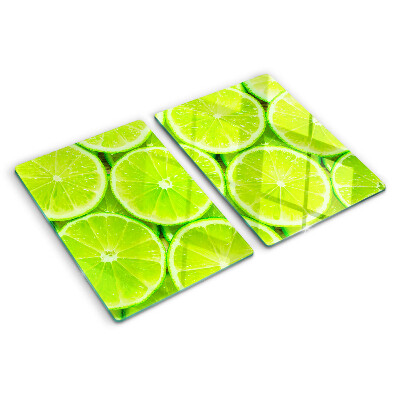 Schneidebrett glas Limettenscheiben