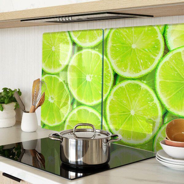 Schneidebrett glas Limettenscheiben