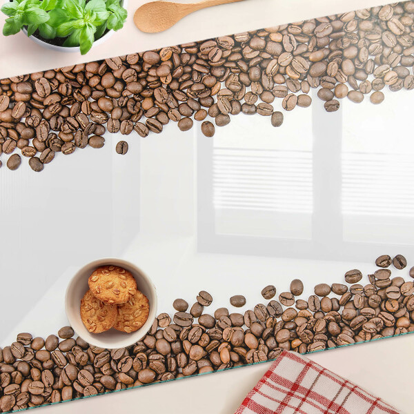 Glas schneidebrett Kaffeebohnen