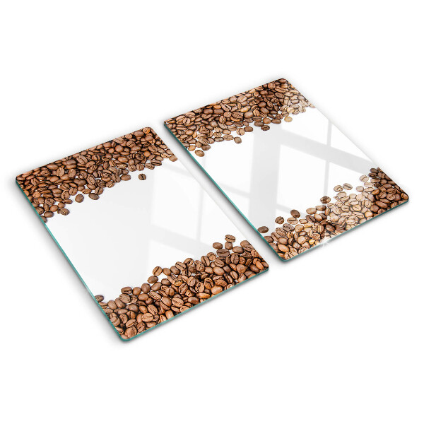 Glas schneidebrett Kaffeebohnen