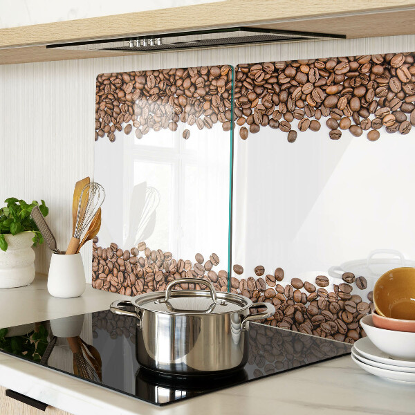 Glas schneidebrett Kaffeebohnen