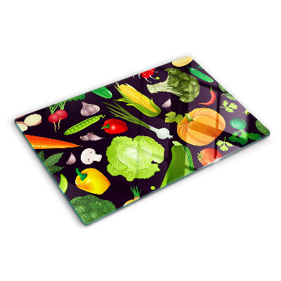 Schneidebrett Glas für Gemüse und Kräuter