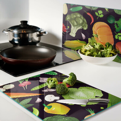 Schneidebrett Glas für Gemüse und Kräuter